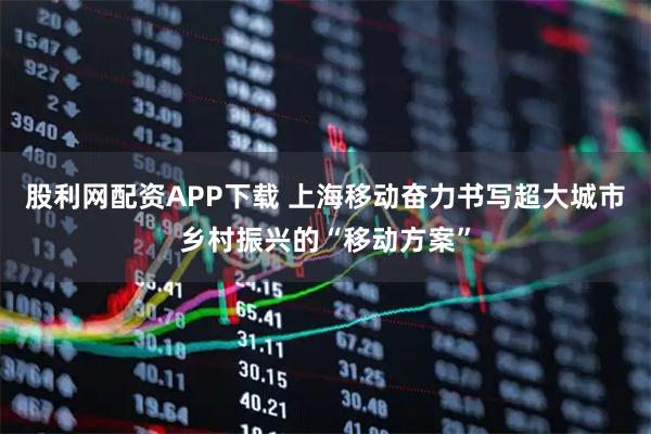 股利网配资APP下载 上海移动奋力书写超大城市乡村振兴的“移动方案”